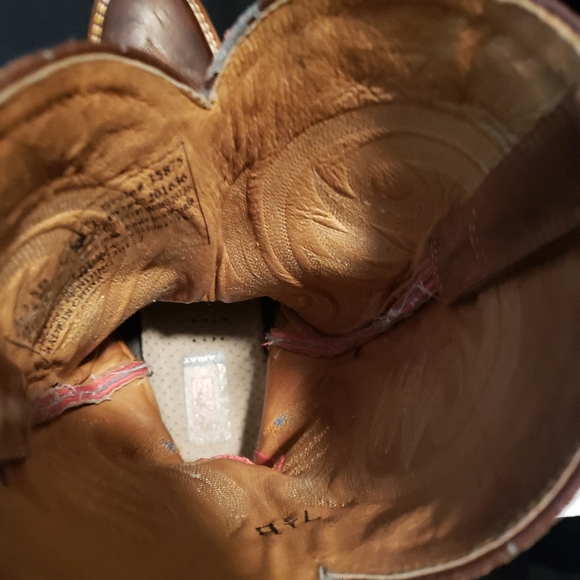 Ariat 'Legend' Cowboy Boots in Brown & Red - Women's size 7. 5 B - Picture 9 of 11